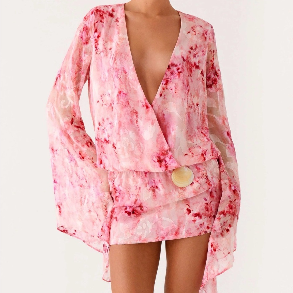 Peppermayo Pink Floral Mini Dress